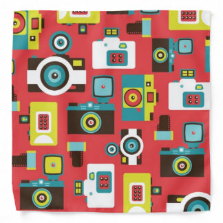 Fun Colorful Retro Lomo Cameras Pattern Bandana