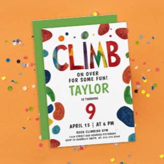 Fun Colorful Rock Climbing Wall Kid Birthday Party