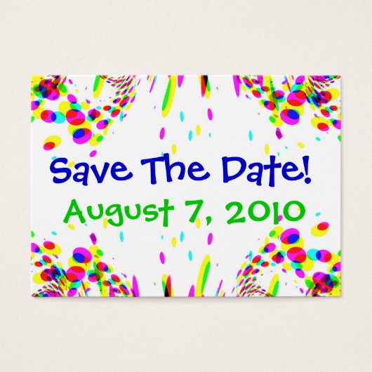 Fun Colorful Save The Date! Card (Front)