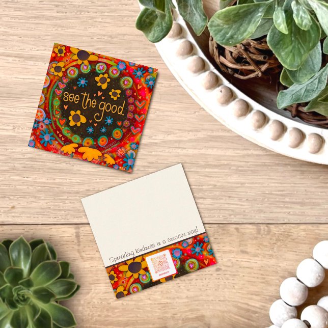 Fun Colorful See The Good Inspiring Kindness Cards (Colorful and inspirational Inspirivity, kindness cards. Give out some Positive Vibes today!)
