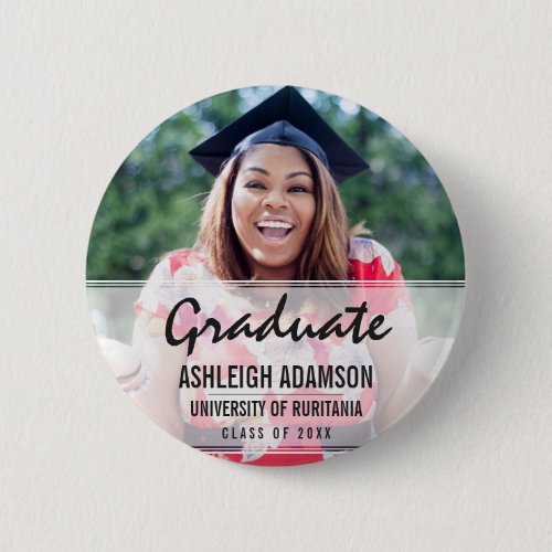 Fun Colorful Silhouettes  Graduation Party Button