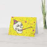 Fun Colorful Skull Birthday Card at Zazzle
