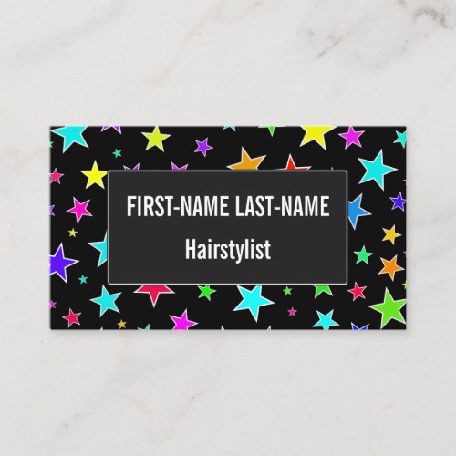 Fun Colorful Stars Pattern Business Card