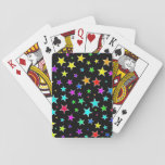 [ Thumbnail: Fun, Colorful Stars Pattern Playing Cards ]