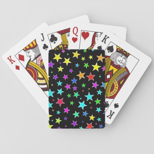 Fun Colorful Stars Pattern Playing Cards