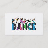 Fun & Colorful Striped Dancers Dance Business Card (Back)