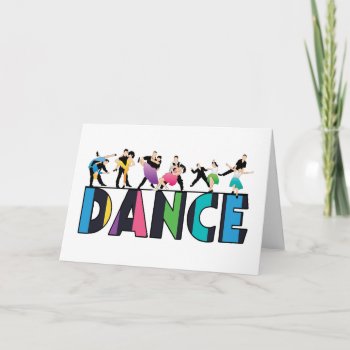 Fun & Colorful Striped Dancers Dance Card by StarStruckDezigns at Zazzle