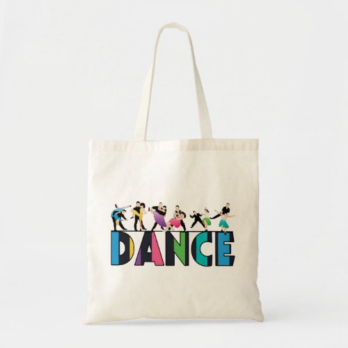 Fun  Colorful Striped Dancers Dance Tote Bag