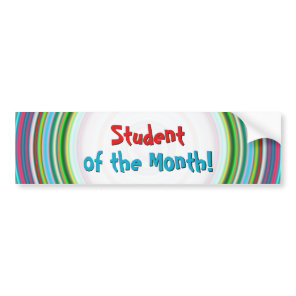 Fun, Colorful "Student of the Month!" Sticker