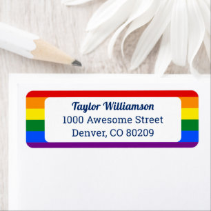 Fun Colorful Stylish Unique LGBT Gay Pride Rainbow Label