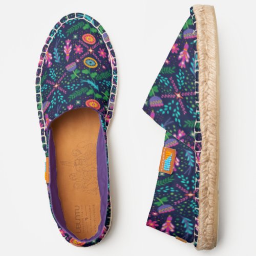 Fun Colorful Stylized Floral Espadrilles