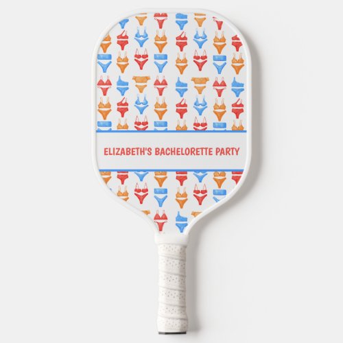 Fun Colorful Summer Swim Personalized Bachelorette Pickleball Paddle