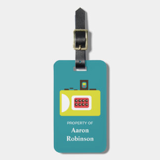 Fun Colorful Super S Camera Photographer Luggage Tag