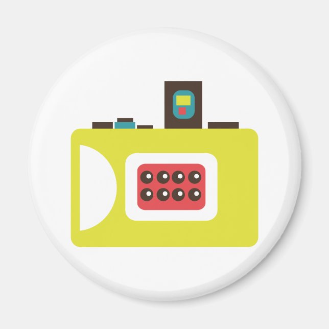 Fun Colorful Super S Camera Photographer Magnet (Front)