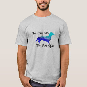 Fun colorful teal Dachshund Customizable T-Shirt