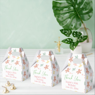 Fun colorful thank you treat/favor/gift boxes