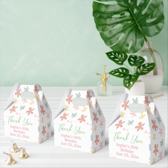 Fun colorful thank you treat/favor/gift boxes (Multiple)