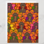 Fun Colorful Thanksgiving Turkeys (Front/Back)