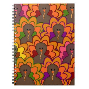Fun Colorful Thanksgiving Turkeys Notebook