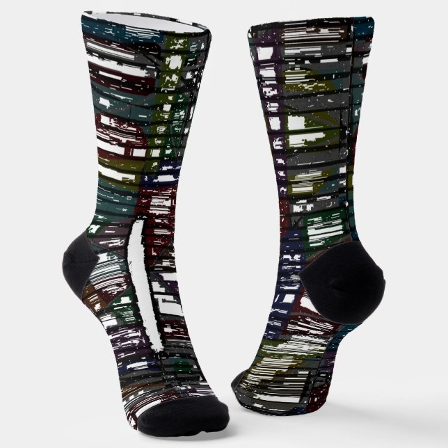 Fun, colorful & trendy crew socks (Angled)