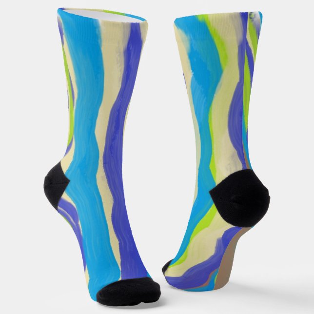 Fun, colorful & trendy crew socks (Angled)