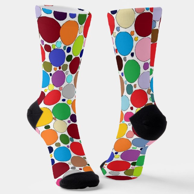 Fun, colorful & trendy crew socks (Angled)