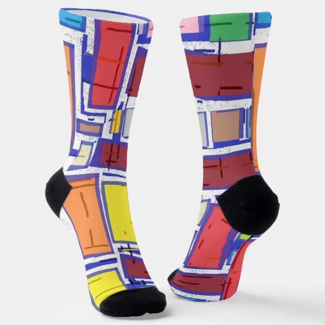 Fun, colorful & trendy crew socks (Angled)