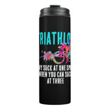 Fun Colorful Triathlon Sport Humor Paint Splatters