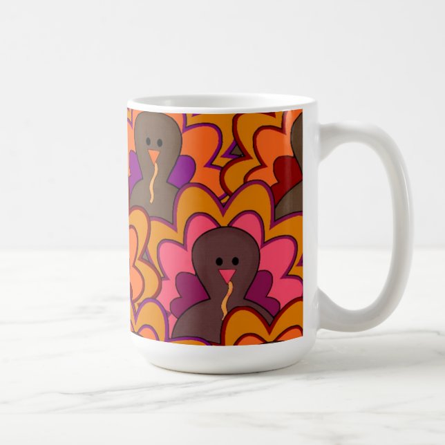 Fun Colorful Turkey Day Mug (Right)