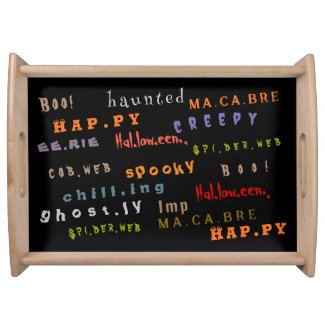 Fun & Colorful Typography Pattern, Halloween