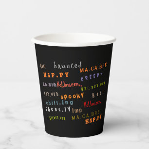 Fun & Colorful Typography Spirit Halloween Paper Cups