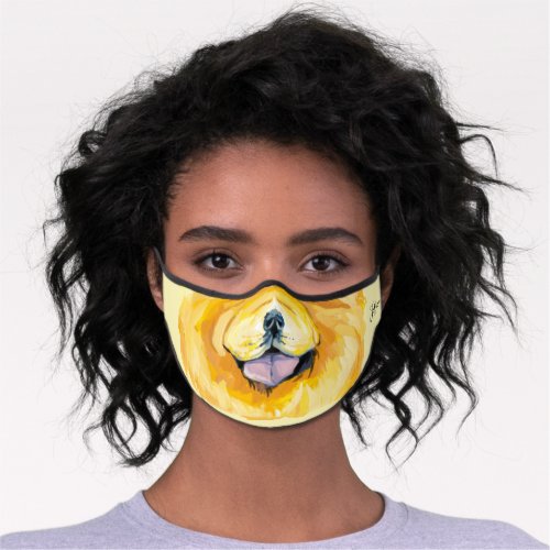 Fun colorful unisex Chow_chow custom name Premium Face Mask