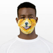 Fun colorful unisex Chow-chow Face Mask (Worn)