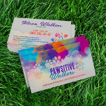 Fun Colorful Watercolor Paw Prints Business Card at Zazzle
