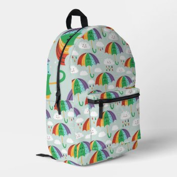Fun Colorful Weather Cartoon Themed Printed Backpack by Ricaso_Graphics at Zazzle