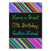Fun, Colorful, Whimsical 17th Birthday Card (Front)