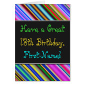 Fun, Colorful, Whimsical 18th Birthday Card (Front)