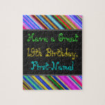 [ Thumbnail: Fun, Colorful, Whimsical 19th Birthday Puzzle ]