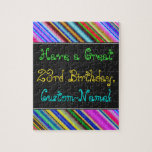 [ Thumbnail: Fun, Colorful, Whimsical 23rd Birthday Puzzle ]