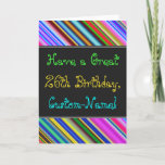 [ Thumbnail: Fun, Colorful, Whimsical 26th Birthday Card ]