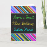 [ Thumbnail: Fun, Colorful, Whimsical 32nd Birthday Card ]