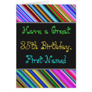 Fun, Colorful, Whimsical 35th Birthday Card