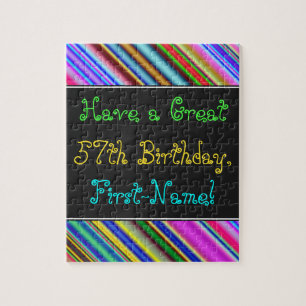 Fun, Colorful, Whimsical 57th Birthday Puzzle