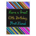 [ Thumbnail: Fun, Colorful, Whimsical 69th Birthday Card ]