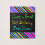 [ Thumbnail: Fun, Colorful, Whimsical 81st Birthday Puzzle ]
