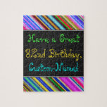 [ Thumbnail: Fun, Colorful, Whimsical 82nd Birthday Puzzle ]