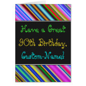 Fun, Colorful, Whimsical 90th Birthday Card (Front)