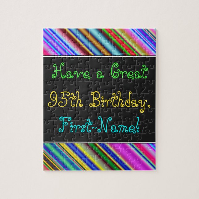Fun, Colorful, Whimsical 95th Birthday Puzzle (Vertical)