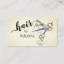 fun colorful whimsical scissors art ivory  business card