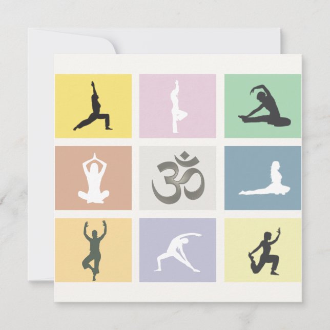 Fun Colorful Yoga Invitation (Front)